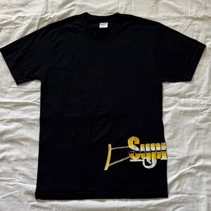 Supreme Automatic Tee Black with Yellow Graphic Medium